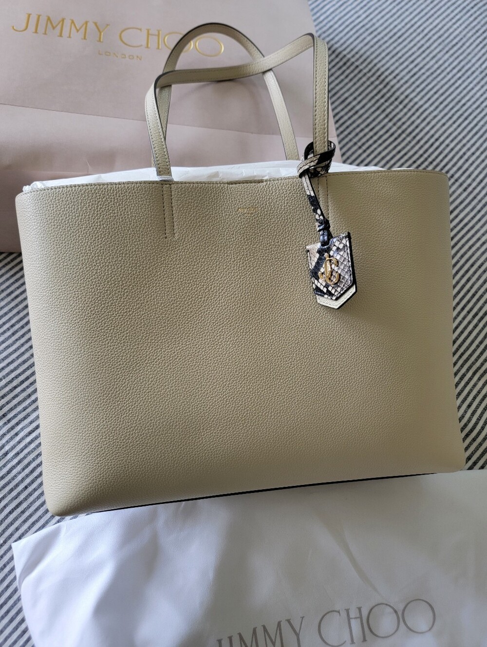 Jimmy Choo Nine2Five East-West Large Tote Bag